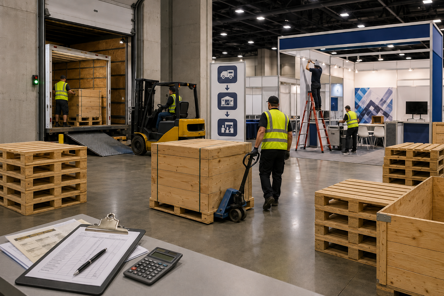 drayage cost for trade show booth